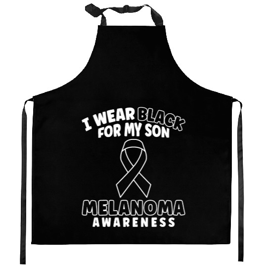 I Wear Black For My Son Melanoma Skin Cancer Kitchen Aprons