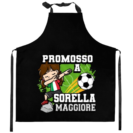 Promosso A Sorella Maggiore Soccer Player Italian Kitchen Aprons