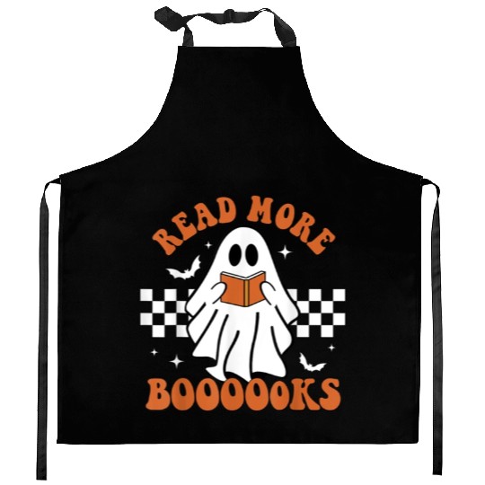 Cute Booooks Ghost Read More Books Funny Teacher Kitchen Aprons