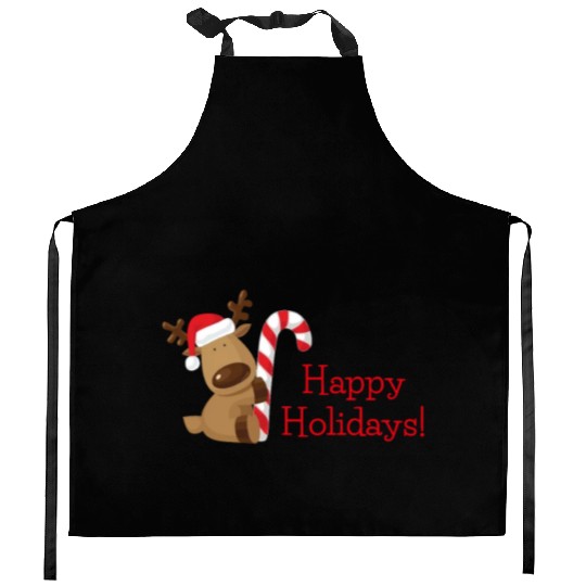 Happy Holidays Kitchen Aprons