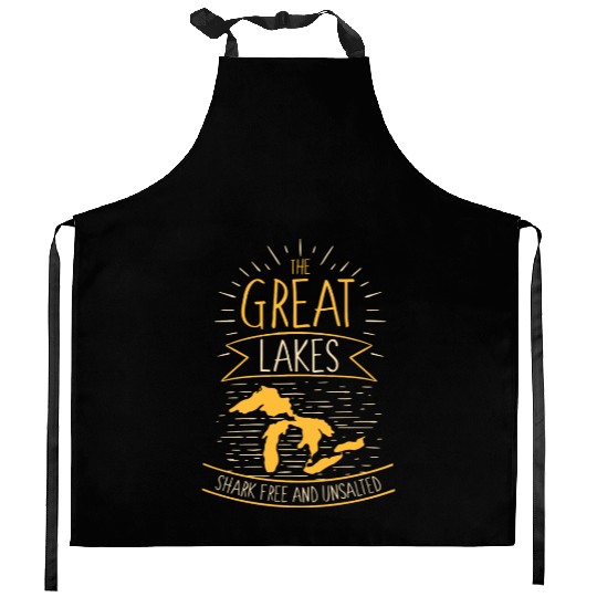 The Great Lakes Shark Free Unsalted Michigan Kitchen Aprons