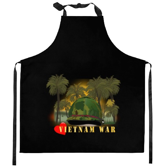 Vietnam Era Helmet Cover - MELOVEYOULONGTIME GI w Kitchen Aprons