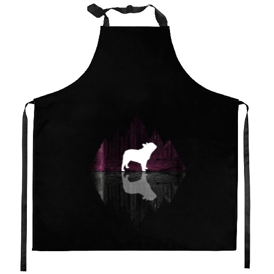 French Bulldog abstract - Geometry Dog Triangle Kitchen Aprons