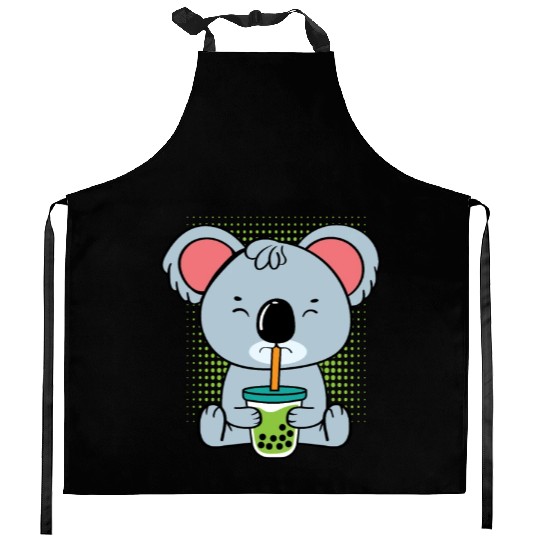 Koala Bubble Tea Foodie Gift Kitchen Aprons