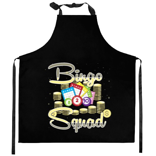 Bingo Card Game Bingo Squad For Women Kitchen Aprons
