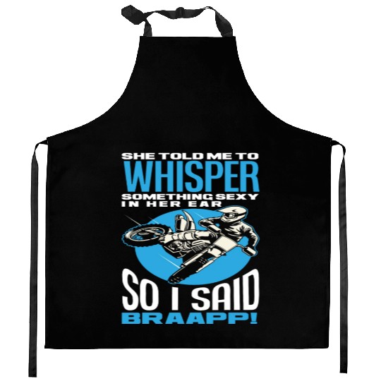 Funny Motocross Fan Kitchen Aprons