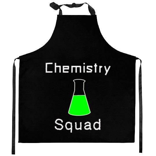 green chemistry squad Kitchen Aprons