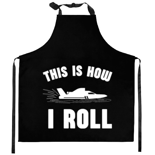 Drag Boat Racing And Speedboat Racing Kitchen Aprons