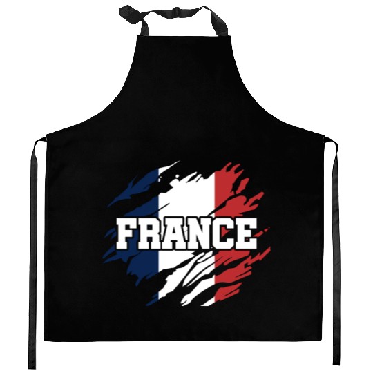 france flag french Kitchen Aprons