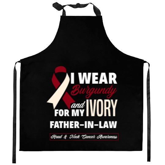 I Wear Burgundy Ivory For Father In Law Head Neck Kitchen Aprons