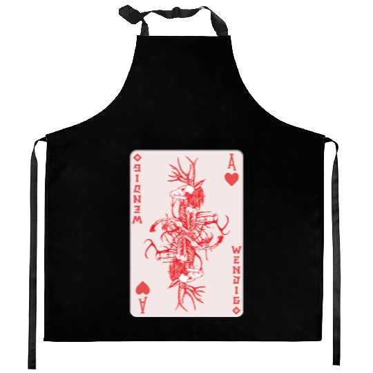 Folk Creature Wendigo Card Halloween Cryptid Kitchen Aprons