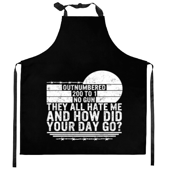 Correctional Officer Kitchen Aprons, Out Numbered 200 To 1