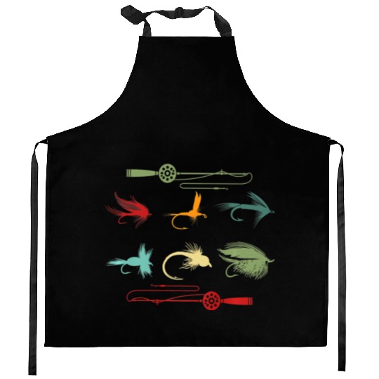 Trout Fly Fishing Nature Outdoor Fisherman Funny Kitchen Aprons