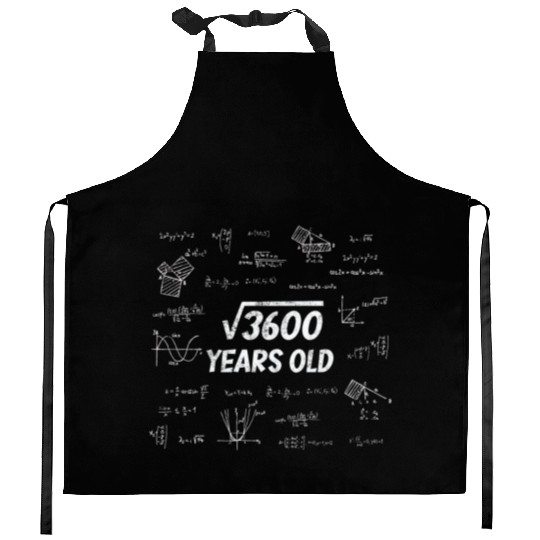Square Root Of 3600 - 60th Birthday Math Nerd Kitchen Aprons
