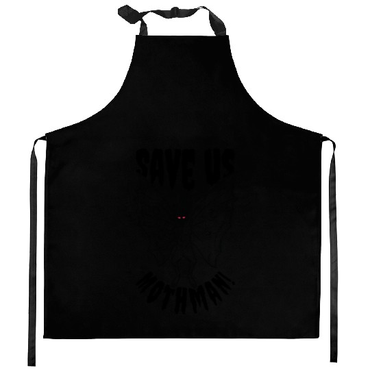 Halloween Mothman Mythical Line Art Beast Monster Kitchen Aprons