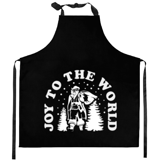 Joy To The World Merry Christmas Holiday Xmas Kitchen Aprons