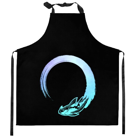 Kawaii Pastel Goth Koi Kitchen Aprons
