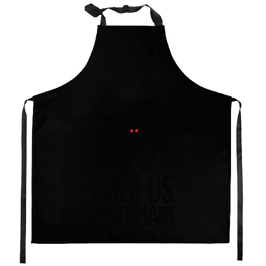 Halloween Mothman Mythical Line Art Beast Monster Kitchen Aprons