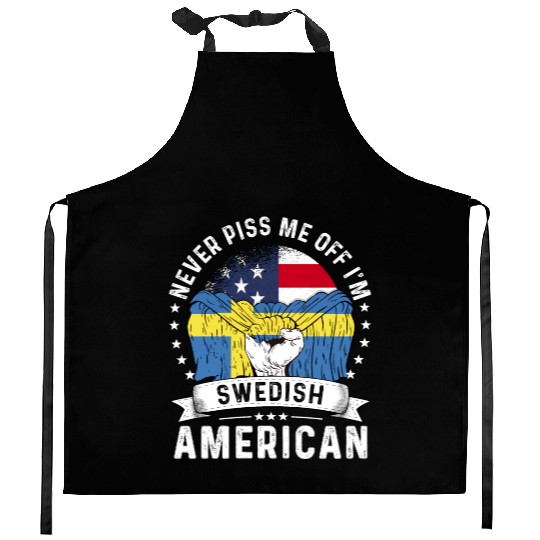 Sweden American Country Heritage Flags Kitchen Aprons