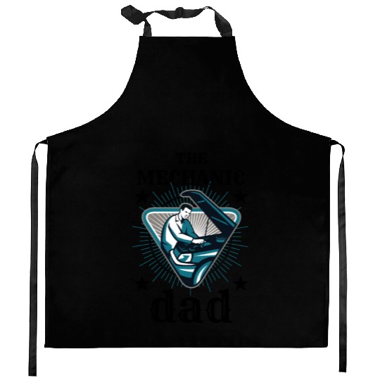 The mechanic dad Kitchen Aprons