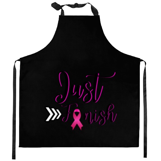 Just Finish-Pink for the Cure Kitchen Aprons