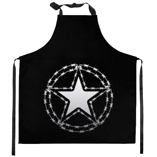 Barbed Wire US Army Star Kitchen Aprons