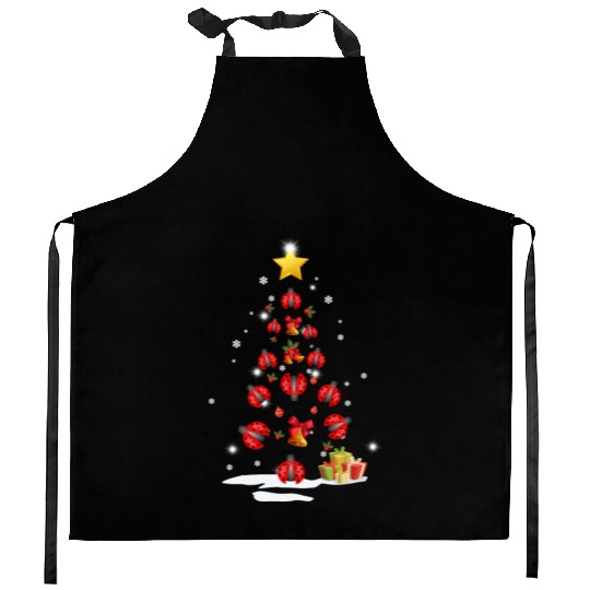 Lady Bug Christmas Tree Lady Bug Xmas Funny Gift Kitchen Aprons