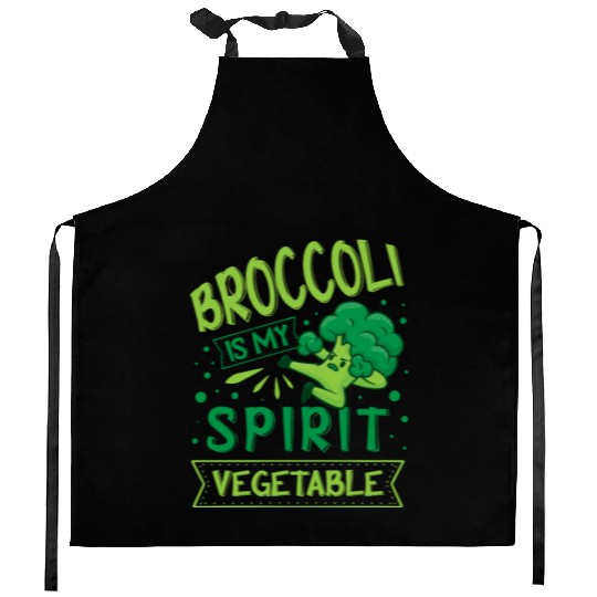 Broccoli Is My Spirit Vegetable Vegetarian Vegan Kitchen Aprons