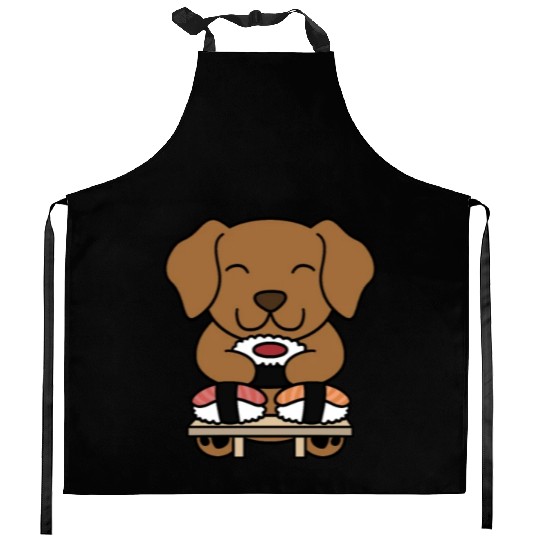 Sushi Lover Vizsla Kitchen Aprons