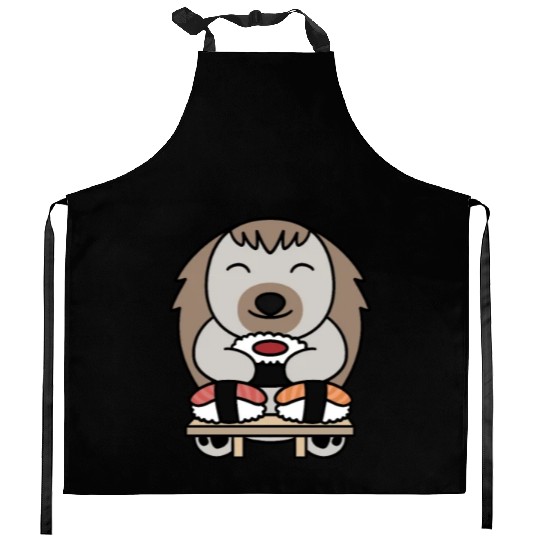 Sushi Lover Hedgehog Kitchen Aprons