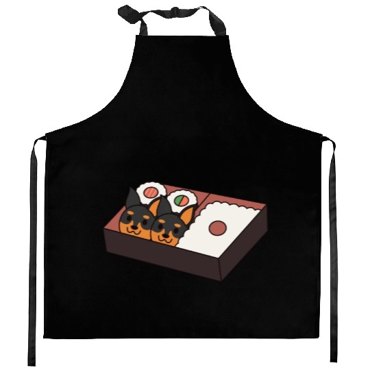Sushi Bento Box Doberman Kitchen Aprons