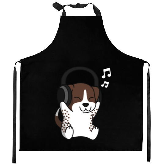 Music Lover German Shorthaired Pointer Kitchen Aprons