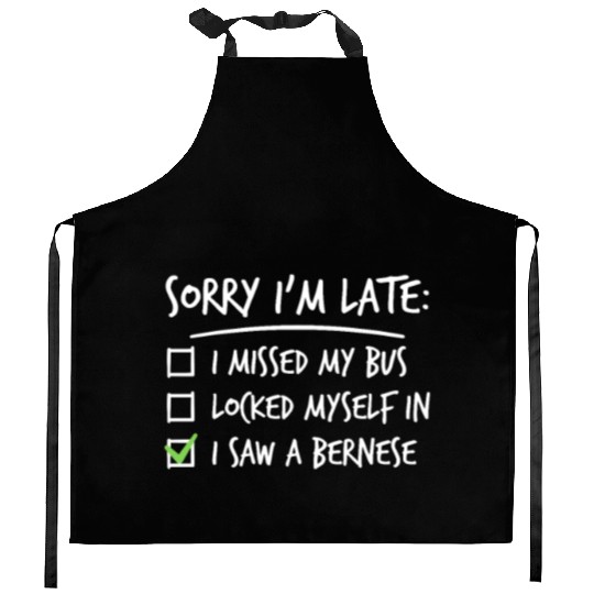 Sorry I'm Late Great Dane Kitchen Aprons