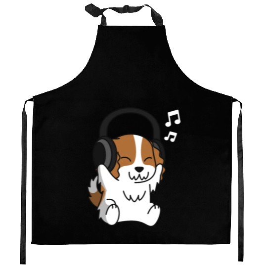 Music Lover Cavalier King Charles Spaniel Kitchen Aprons