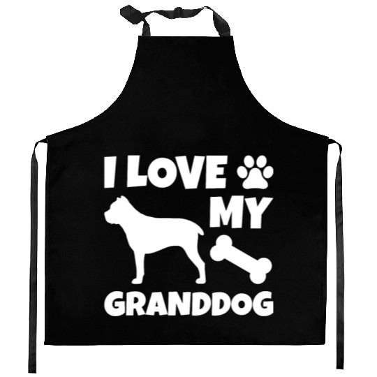 I Love My Granddog Cane Corso Kitchen Aprons