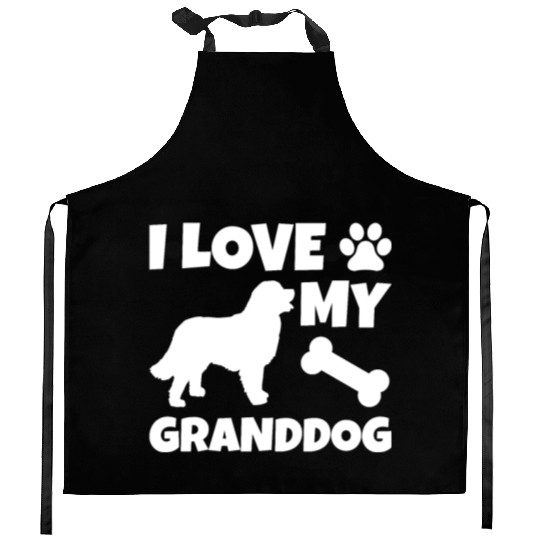 I Love My Granddog Bernese Mountain Dog Kitchen Aprons
