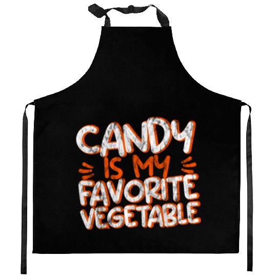 Candy Is My Favorite Vegetable 3 Kitchen Aprons