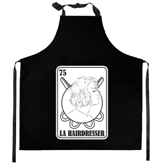 Hairdresser Hairstylist Card Kitchen Aprons