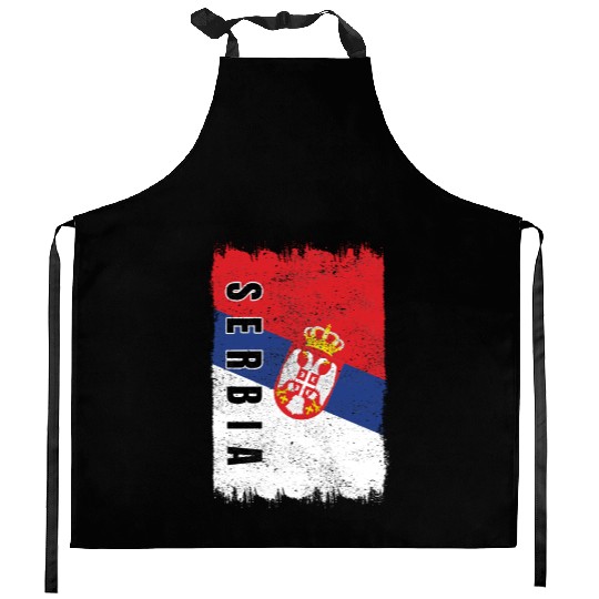 Serbia vintage flag Kitchen Aprons