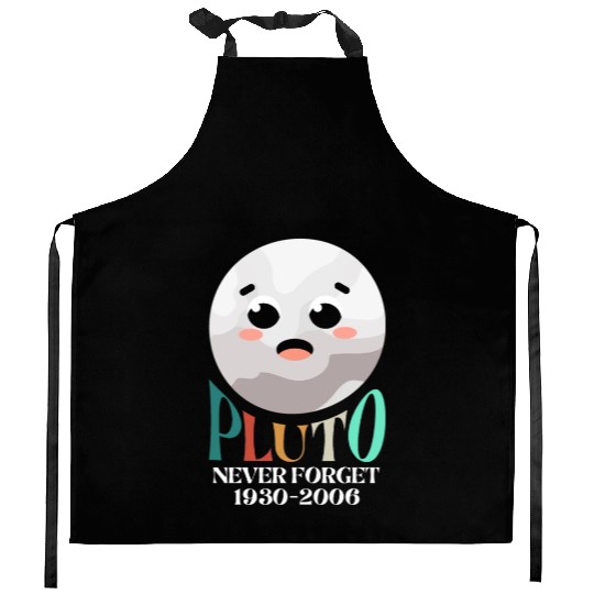Pluto Planet Never Forget Kitchen Aprons