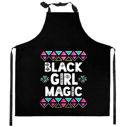 Black Girl Magic Melanin Pride Kitchen Aprons