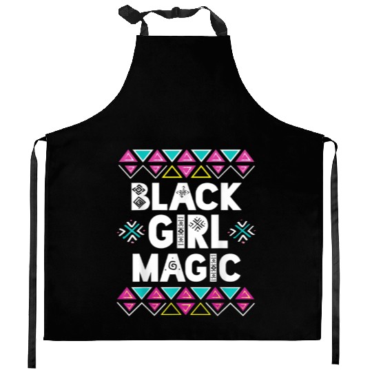 Black Girl Magic Melanin Pride Kitchen Aprons