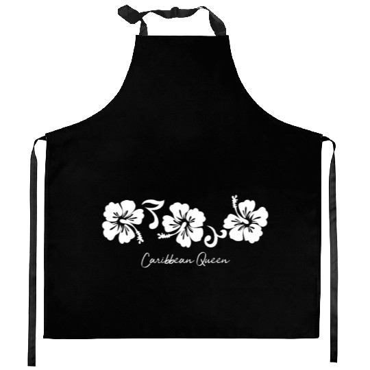 Caribbean Hibiscus Flower Womens Kitchen Aprons