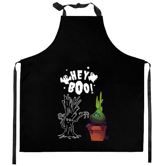 Halloween night story series Kitchen Aprons