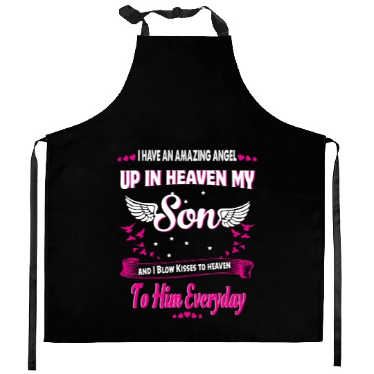 My Son Forever My Angel Sympathy In Loving Memory Kitchen Aprons