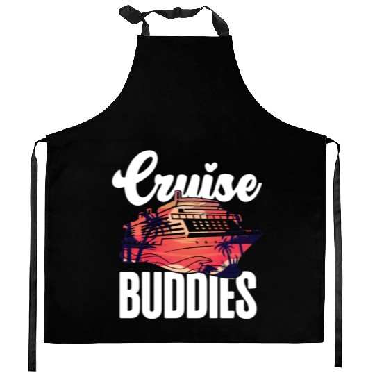 Cruise Ship Vacation Friends Girl Kitchen Aprons