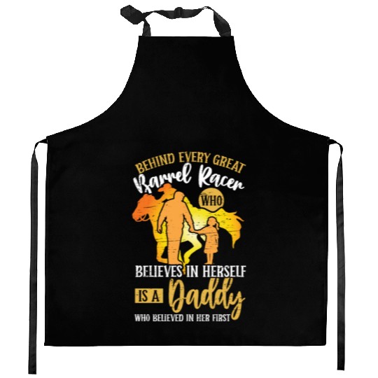 Barrel Racing Dad Rodeo Equestrian Horse Barrel Kitchen Aprons