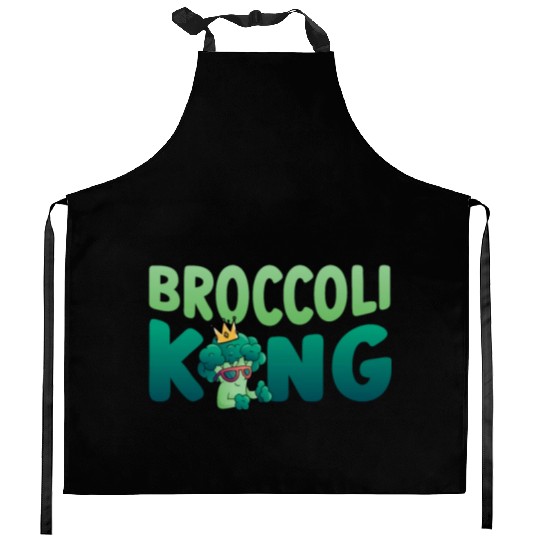 Broccoli King Vegetarian Vegetable Veggies Vegan Kitchen Aprons