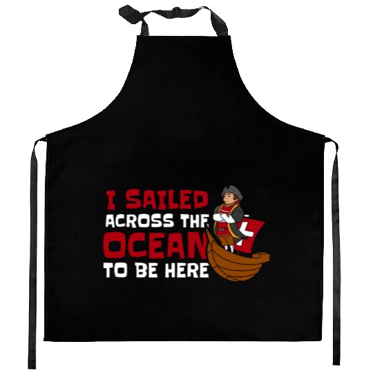 Columbus Day 1492 Kitchen Aprons