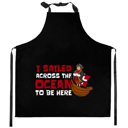Columbus Day 1492 Kitchen Aprons